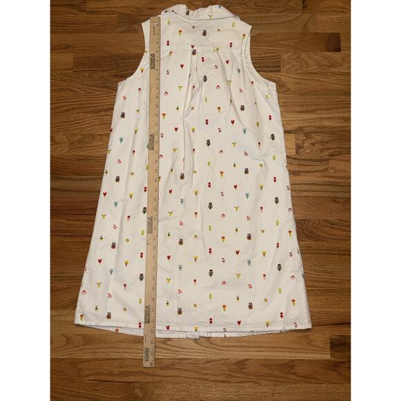 Disney button down cactus Dress Women Small White Camera Ice Cream Mickey Mouse - Picture 8 of 10